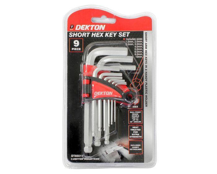 Dekton Ball End Short Hex Key 9 Piece Set - Choice Stores