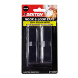 Dekton Black 20 mm x 1 m Hook & Loop | 100% Nylon With Backing Glue - Choice Stores
