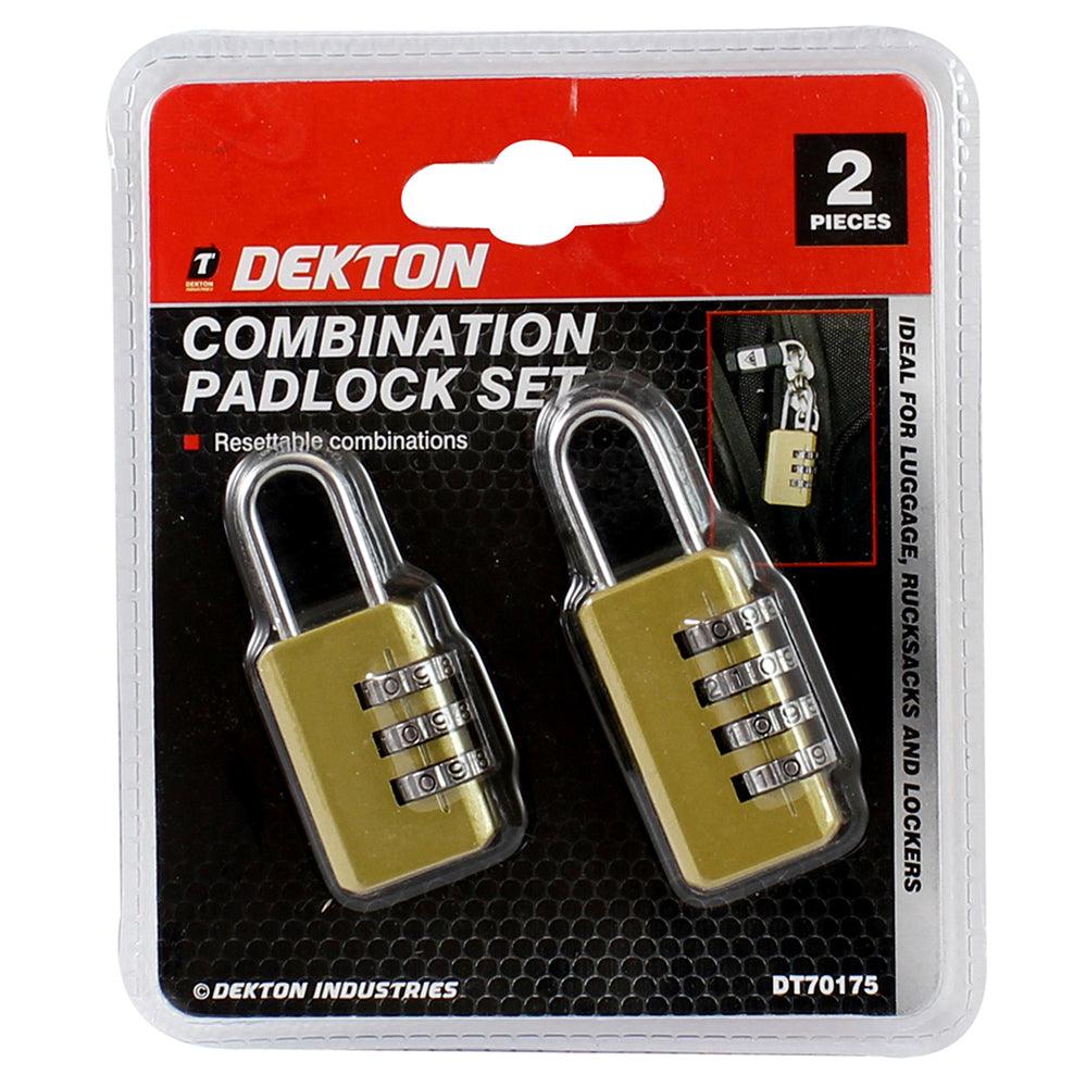 Dekton Combination Padlock | Pack of 2 - Choice Stores