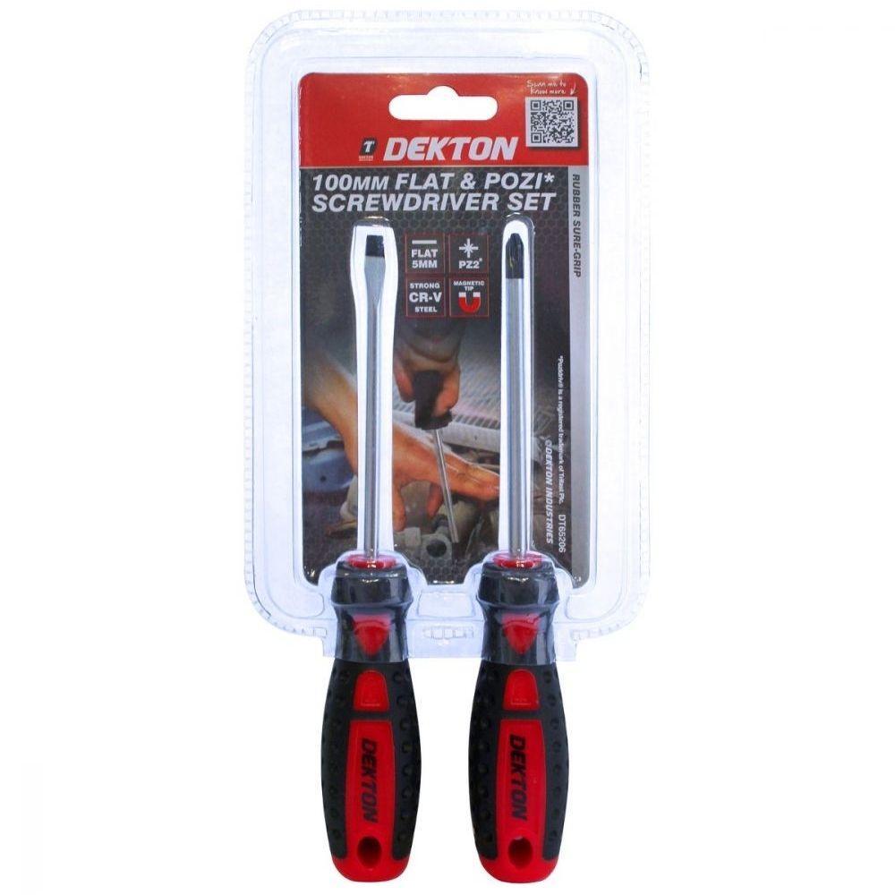 Dekton Flat And Pozi Screwdriver Set | 100mm - Choice Stores