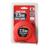 Dekton Hi Vis Red Soft Grip Autolock Tape Measure | 7.5 m x 25 mm - Choice Stores