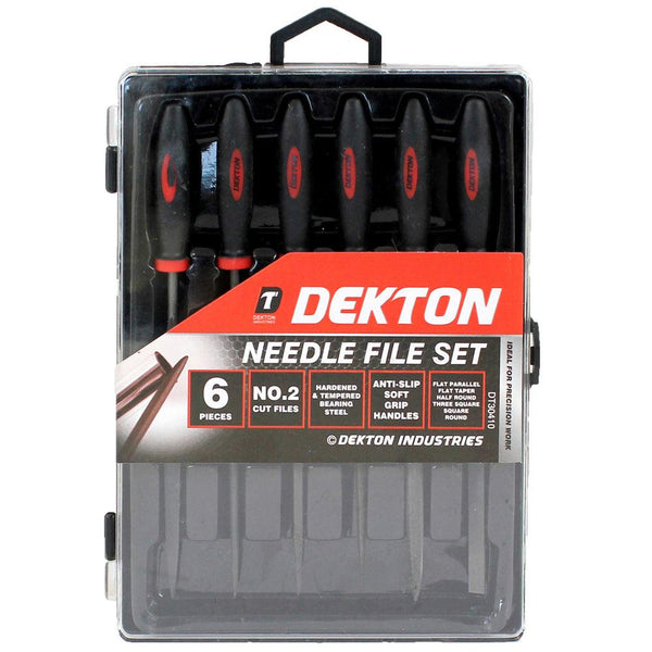 Dekton Needle File Set | 6 Piece Set | Storage Case | No.2 Cut Files - Choice Stores
