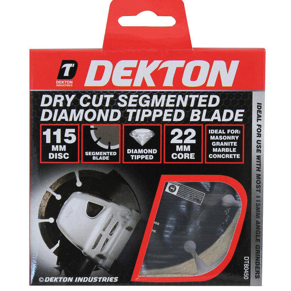 Dekton | Dry Cut Segmented Diamond Tipped Blade 115mm DT80450 - Choice Stores