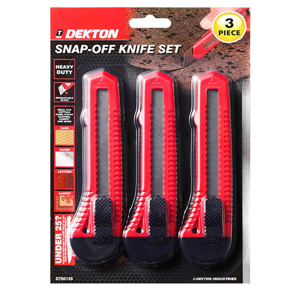 Dekton Snap-Off Knife Large | Pack of 3 - Choice Stores