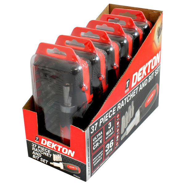 Dekton Stubby Ratchet Screwdriver & Bit Set | 37 Piece Set - Choice Stores