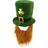 Deluxe Velvet Leprechaun Top Hat with Beard - Choice Stores