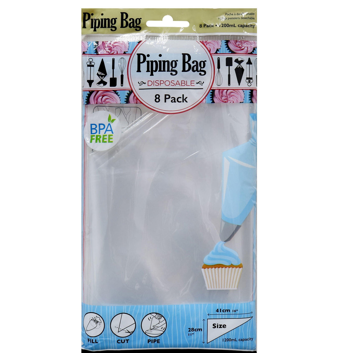 Disposable Icing Bag 28 x 41cm BPA Free | 8 Pack - Choice Stores