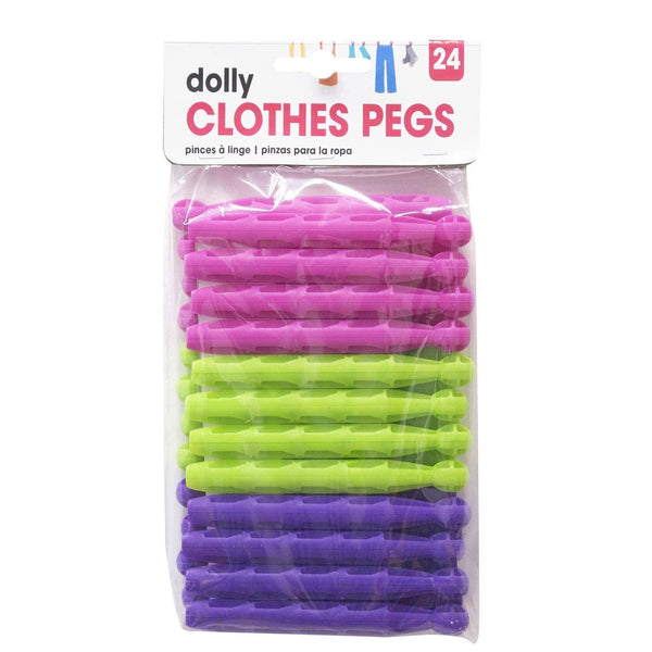 Dolly Plastic Clothes Pegs | Pack 24 - Choice Stores