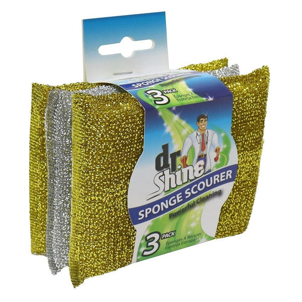 Dr Shine Sponge Scourer 3Pk - Choice Stores