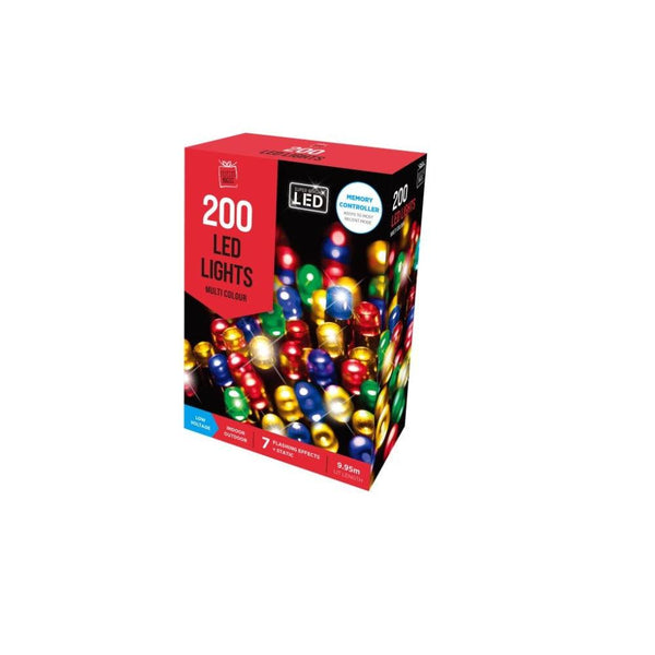 Festive Magic 200 Multicoloured LED Christmas Lights | 8 Functions - Choice Stores