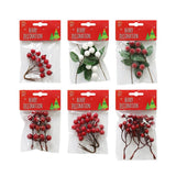 Festive Magic Assorted Colour Berry Stem Pick Decoration | 10cm - Choice Stores