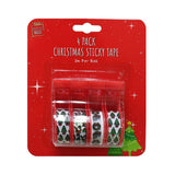 Festive Magic Christmas Design Sticky Tape with Dispenser | Pack of 4 - Choice Stores