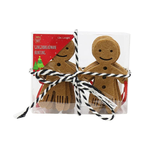 Festive Magic Gingerbreadman Felt Bunting | 120cm - Choice Stores