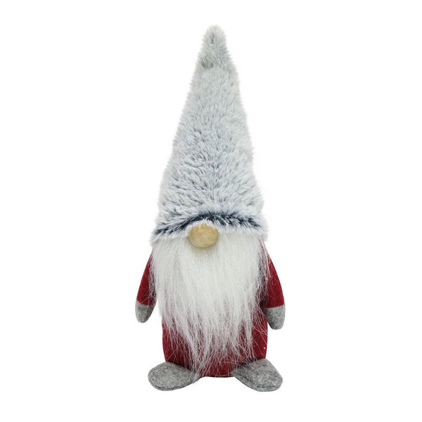 Festive Magic Grey Plush Hat Gnone with Burgundy Body | 25cm - Choice Stores