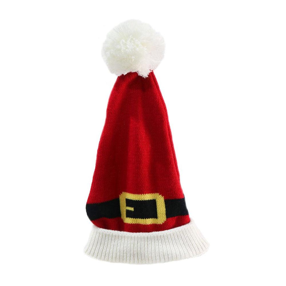 Festive Magic Knitted Santas Belt Hat with Pom Pom| 30cm - Choice Stores