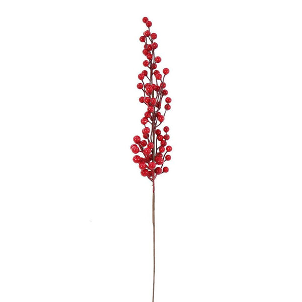 Festive Magic Red Glossy Berries Spray | 75cm - Choice Stores