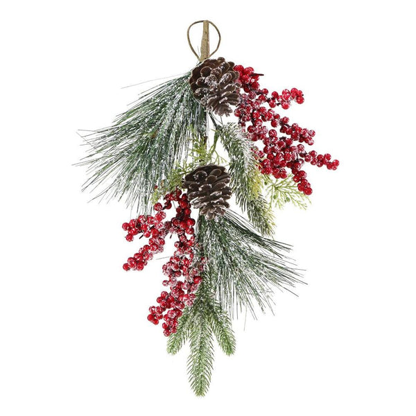 Festive Magic Snowy Berries Swag with Pine Cones | 45cm - Choice Stores