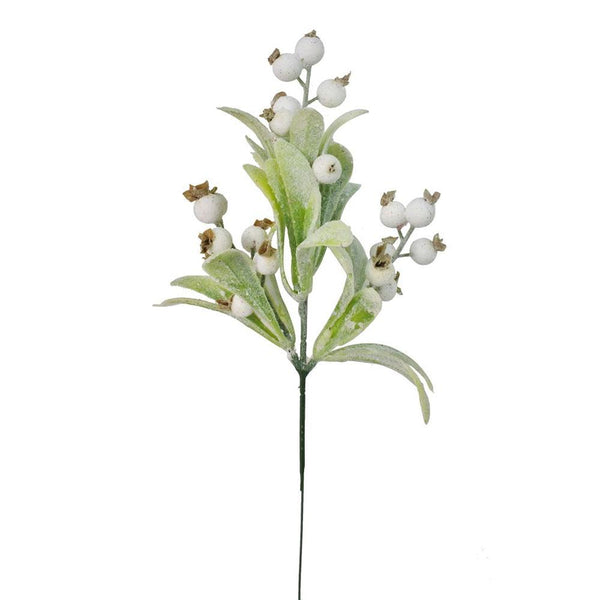 Festive Magic Snowy Mistletoe Pick | 23cm - Choice Stores