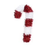 Festive Magic Tinsel Candy Cane Plaque | 37cm - Choice Stores