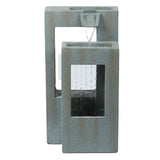 Garden Kraft Small Cement Double Framed Fountain with LED Light Feature - Choice Stores