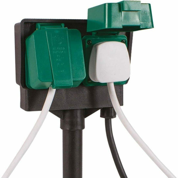 Garden Kraft Twin Outdoor Garden Sockets - Choice Stores