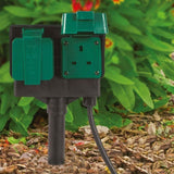 Garden Kraft Twin Outdoor Garden Sockets - Choice Stores