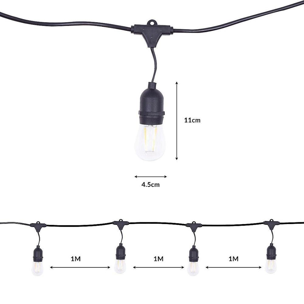 GardenKraft Garden E27 String Lights | 15 m - Choice Stores