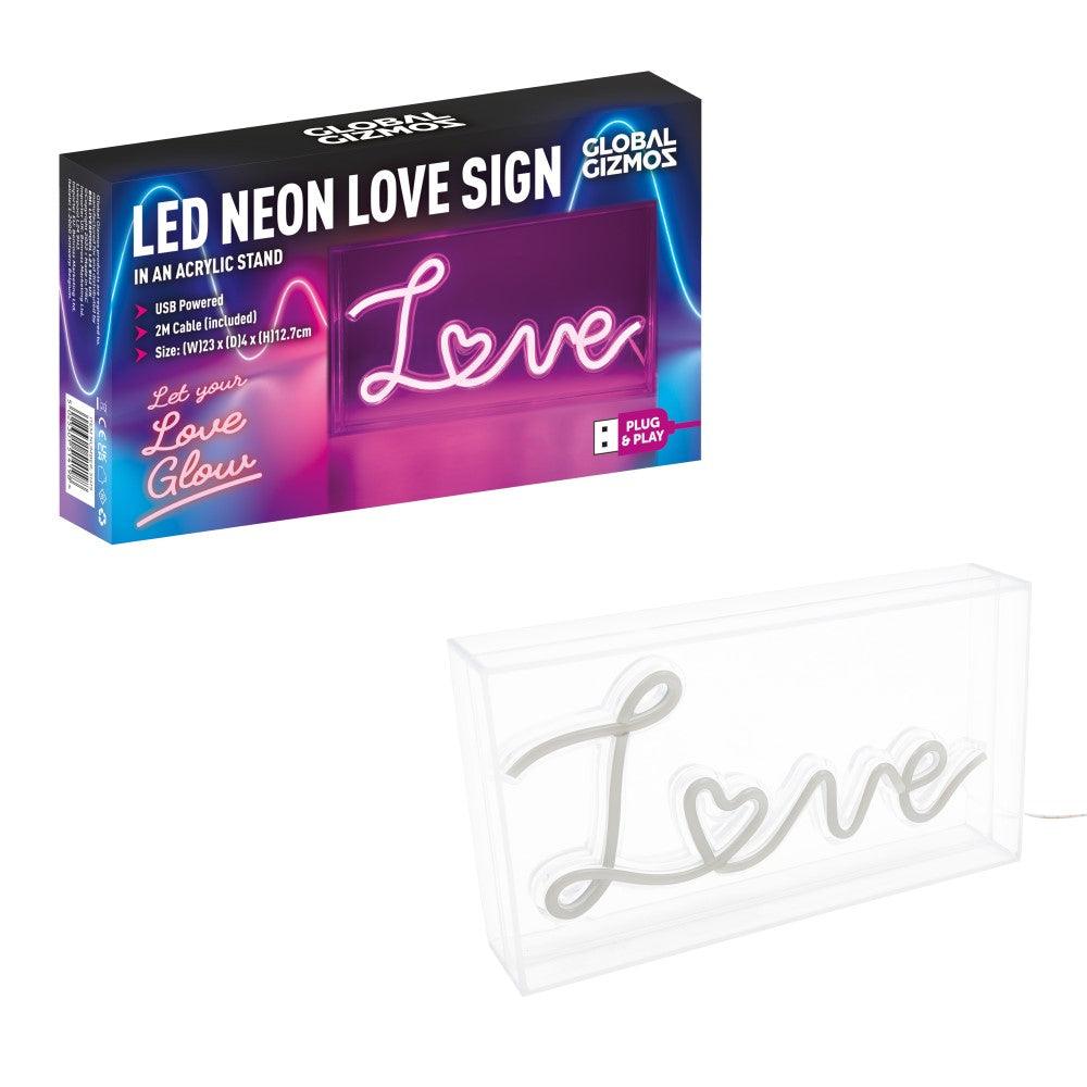 Global Gizmos Love Acrylic Neon Light - Choice Stores