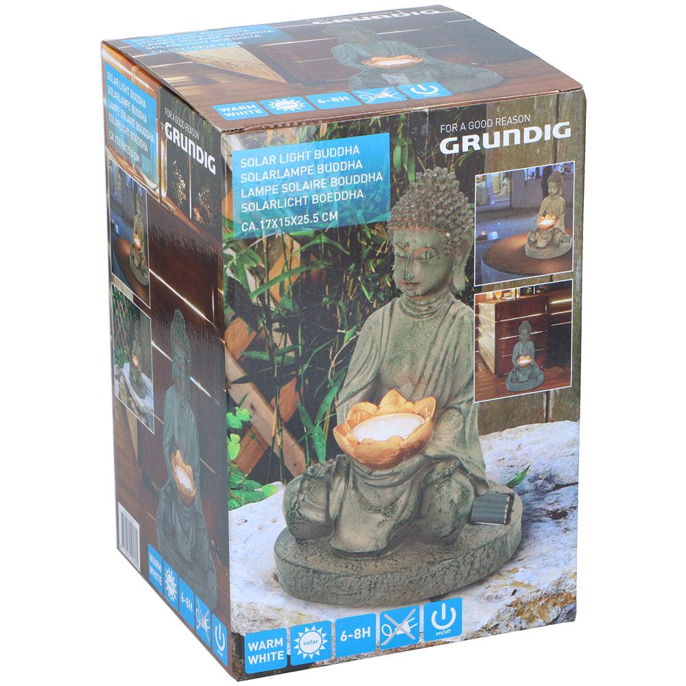 Grundig LED Solar Buddha Statue with Light | 27cm - Choice Stores