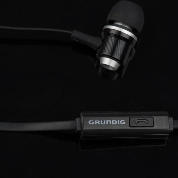 Grundig Metal Pro Bluetooth Stereo Black Earphones with Microphone - Choice Stores