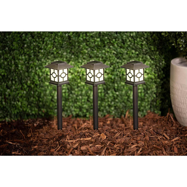 Grundig Warm White Solar LED Black Garden Stake Light | 3 Piece Set - Choice Stores