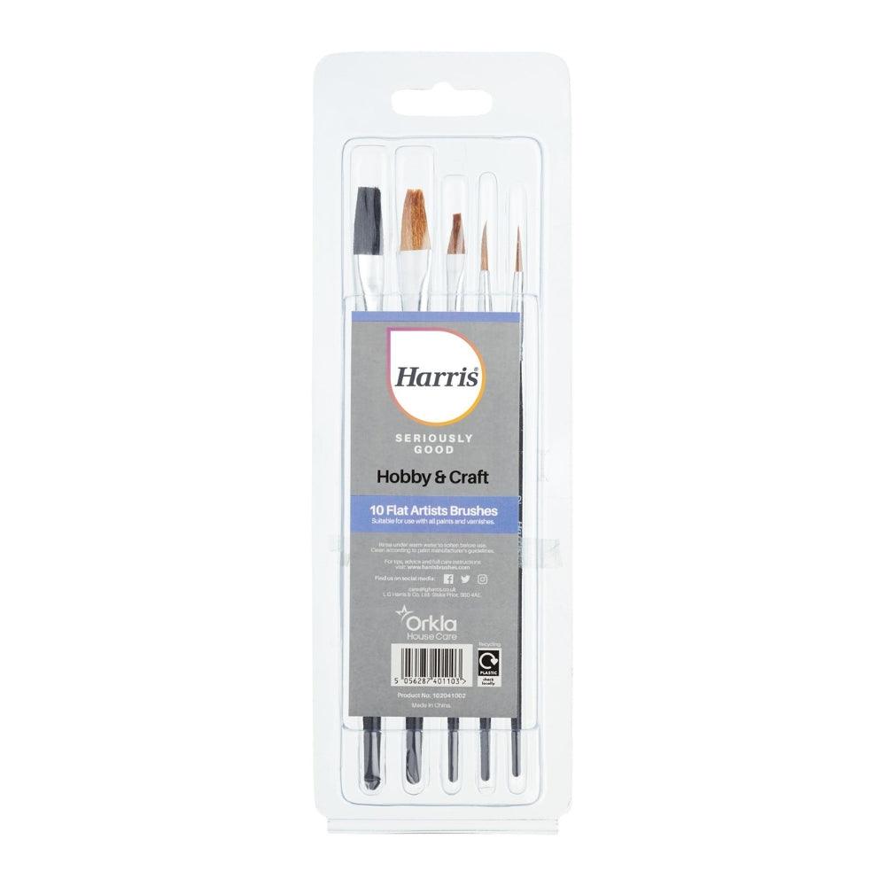 Harris Seriously Good Artist Flat Paint Brush | Pack of 10 - Choice Stores