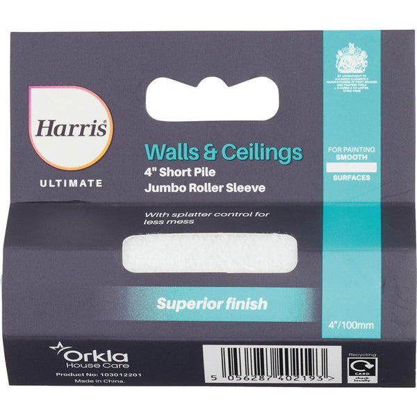Harris Ultimate Walls & Ceilings Short Pile Jumbo Roller Sleeve | 4in - Choice Stores
