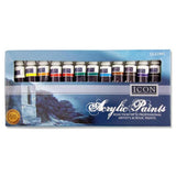 Icon High Quality Acrylic Paints Pack | 12 x 12ml - Choice Stores