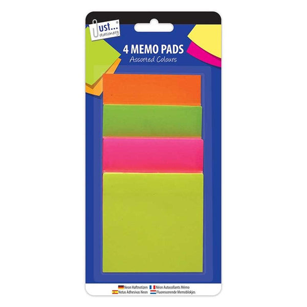 Just Stationery Coloured Square Memo Pads | 75mm - Choice Stores