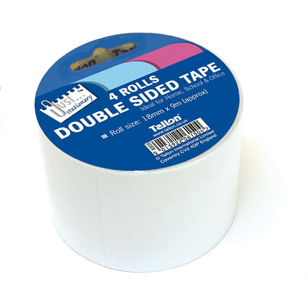 Just Stationery Double Sided Tape | 4 Rolls - Choice Stores