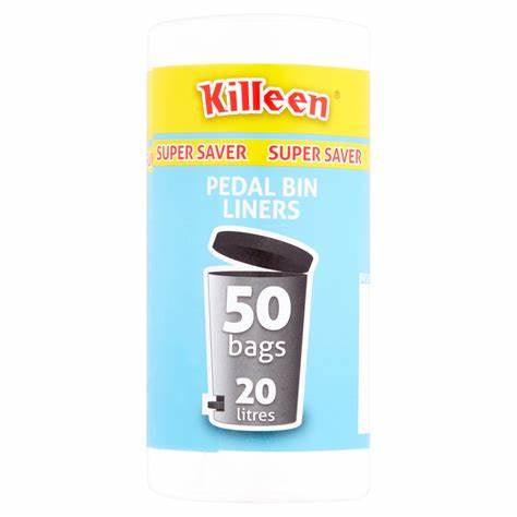 Killeen Supersavers 50 Pedal Bin Liners 20 litre - Choice Stores