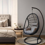 Lifestyle Living Bergen Hanging Grey Rattan Egg Chair - Choice Stores