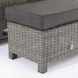 Lifestyle Living Glossa 6 Seater Grey Rattan Firepit Sofa Set - Choice Stores