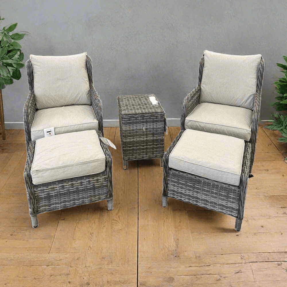 Lifestyle Living Kensington 2 Seater Grey Rattan Bistro Set - Choice Stores