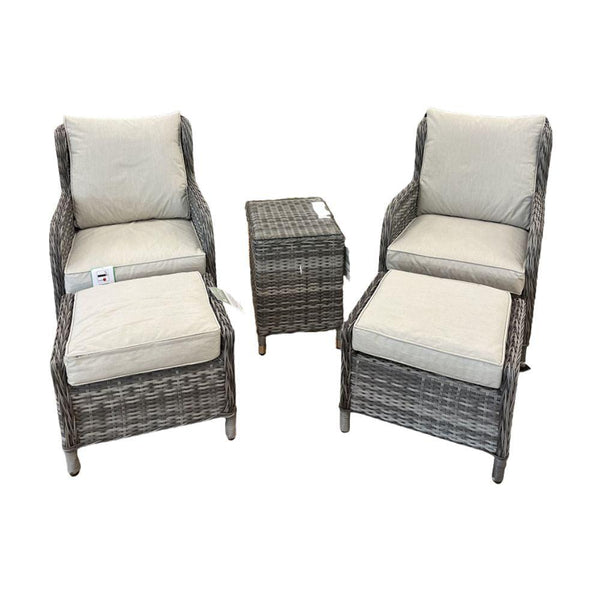 Lifestyle Living Kensington 2 Seater Grey Rattan Bistro Set - Choice Stores