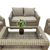 Lifestyle Living Treviso 4 Seater Taupe Sofa Set - Choice Stores