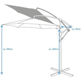 Lifetime Garden Grey Floating Parasol | 3m - Choice Stores