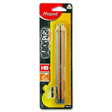 Maped Black Peps Jumbo Triangular HB Pencils & Sharpener | Pack of 2 - Choice Stores