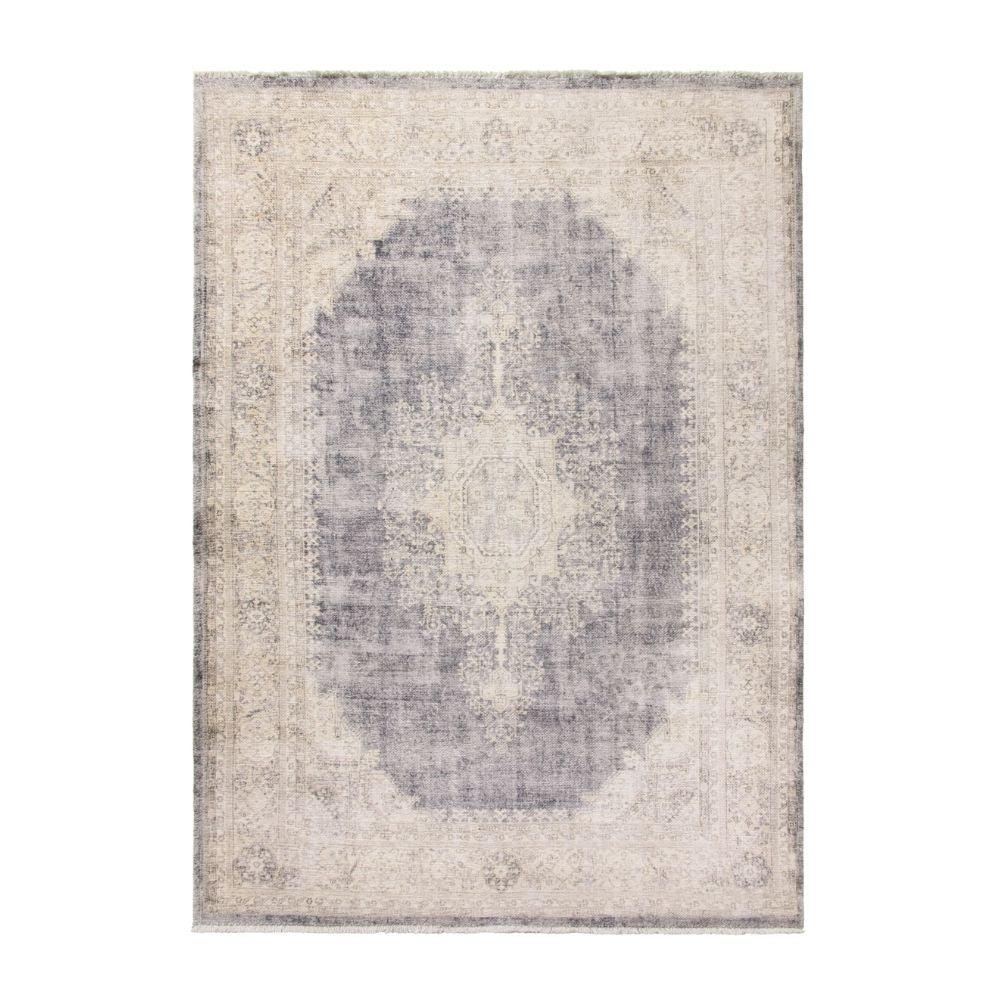 Modena Cairo Grey Cream Rug | Modern Distressed Design - Choice Stores