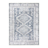 Modena Giza Blue Cream Rug | Modern Distressed Design - Choice Stores