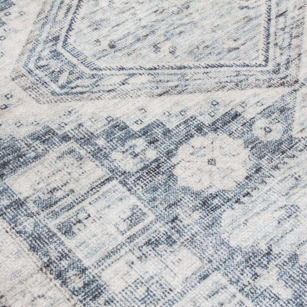 Modena Giza Blue Cream Rug | Modern Distressed Design - Choice Stores