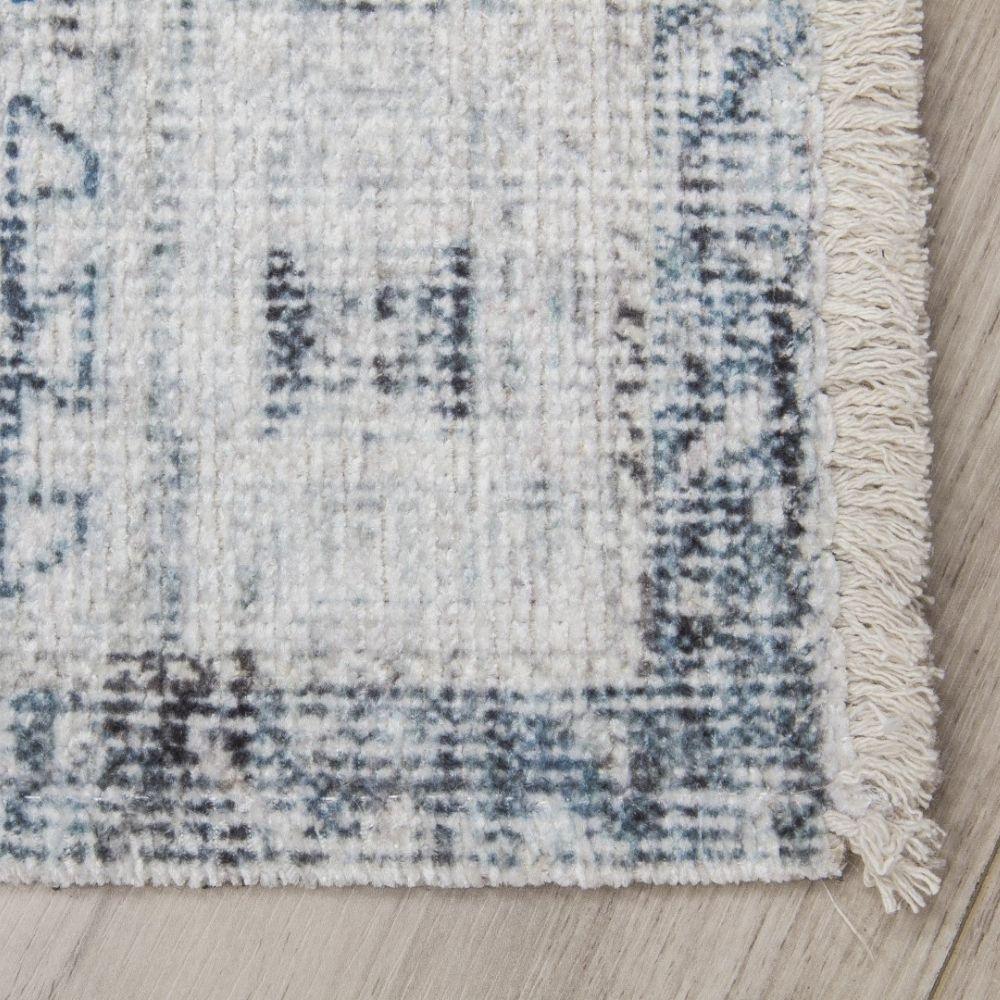 Modena Giza Blue Cream Rug | Modern Distressed Design - Choice Stores