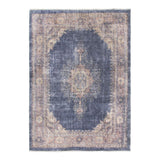 Modena Hamadan Navy Pink Rug | Modern Distressed Design - Choice Stores