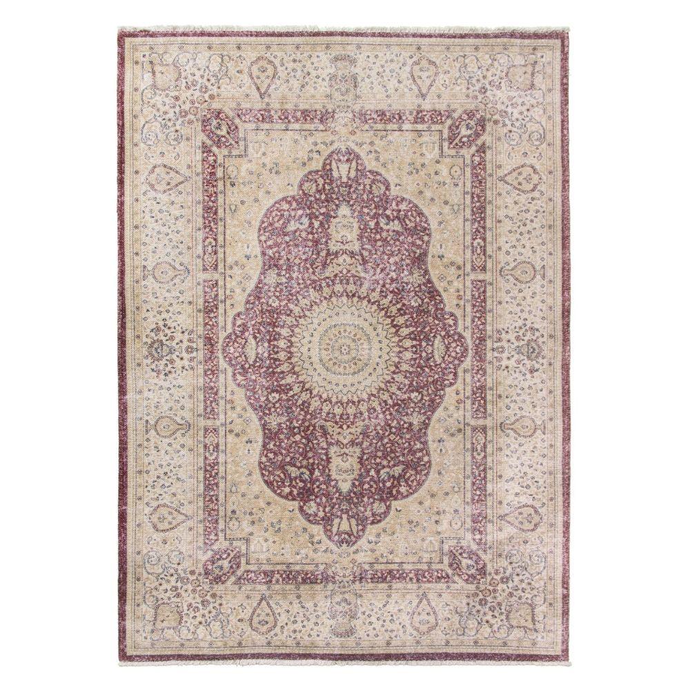 Modena Shiraz Red Cream Rug | Modern Distressed Design - Choice Stores